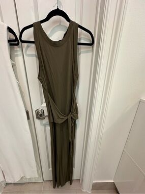 Michael Stars Sleeveless Olive Tie-Waist Maxi Dress - Women